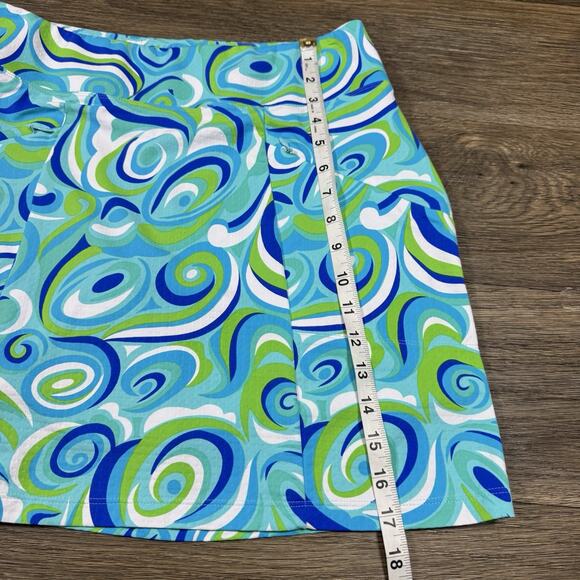 IBKUL Emma Turquoise Multicolor Geometric Print Skort UPF 50 Skirt Size S - Picture 4 of 11